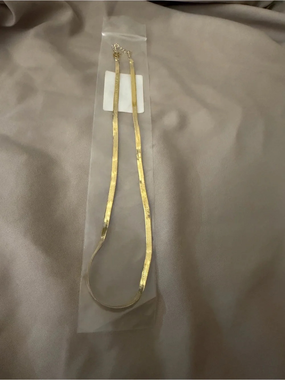 Gold-toned Flat Necklace - Women's Jewelry